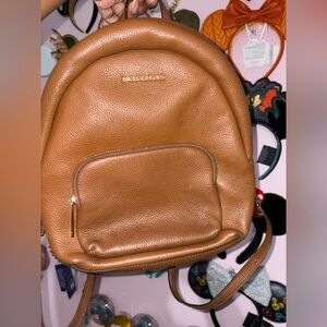 Michael Kors Brown Leather Backpack